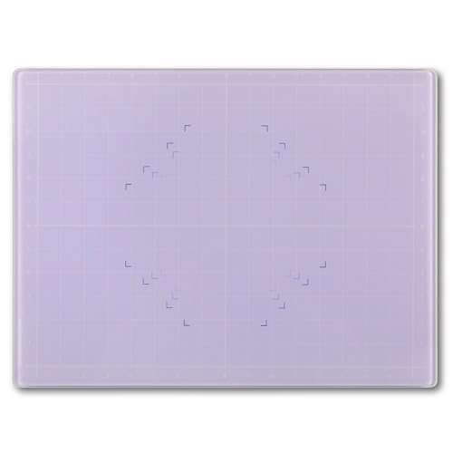 GLASSBOARD STUDIO Glass Craft Mat - Magnetic, Heat & Scratch Resistant - For Crafting, Cutting, Painting, Mixed Media Artwork - Grid Lines, Non-Slip Rubber Feet (Meadow Lilac 13.5"L x 18"W) - color: Meadow Lilac, size: 13.5"L x 18"W