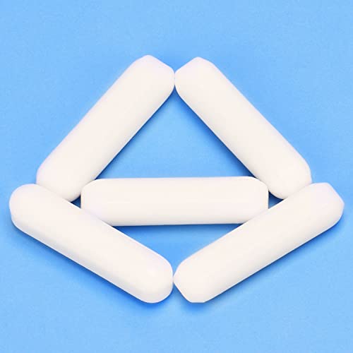 Labasics 5-Pack Stir Bar Set, 30 mm PTFE-Coated Magnetic Stirring Bars White Laboratory Stir Mixer for Stirrers, 5 PK - size: 30 mm