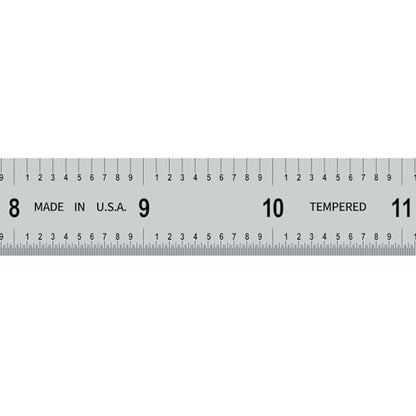 PEC Tools 18"/450mm Steel Rule, Slim & Flexible, Made in USA - color: Flexible, size: 18"/450mm