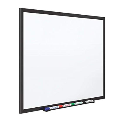 Quartet Magnetic Porcelain Whiteboard, 8' x 4' White Board, Premium, Duramax, Black Aluminum Frame (2548B) - color: Black, size: 96"W x 48"H