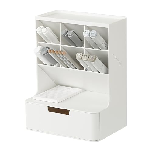 BLUE GINKGO Hive Pen Desk Organizer, White, Made in Kore - color: WHITE, size: Hive