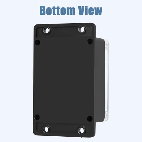 Junction Box with Clear Cover IP65 Waterproof ABS Plastic Universal Project Box with Fixed Ear, Black 4.5"x 3.5"x 2.1"(115x90x55mm)(Pack of 2) - color: 2 packs, size: 4.5"x 3.5"x 2.1"