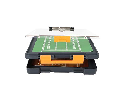 Dexas Clearview Clipcase Dry Erase clipboard, 13.75 x 9.5 Inch, Orange.See Papers Clearly Outdoors,Stay Organized & Dry Ideal for Coaching,Teaching,homeschooling,Art, Trades& Medical pros(Pack of 6) - color: Orange, size: 13.75 x 9.5 Inch (Pack of 6)