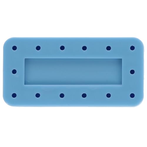 400BR-2 Rectangular 14 Dental Bur Block Blue, 3" x 1.5" x 0.5", Magnetic, 14 Burs Capacity, Autoclavable