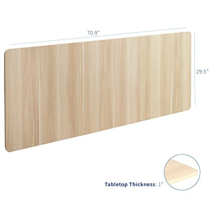 VIVO Light Wood 71 x 30 in Table Top, DESK-TOP72-30C - color: Light Wood