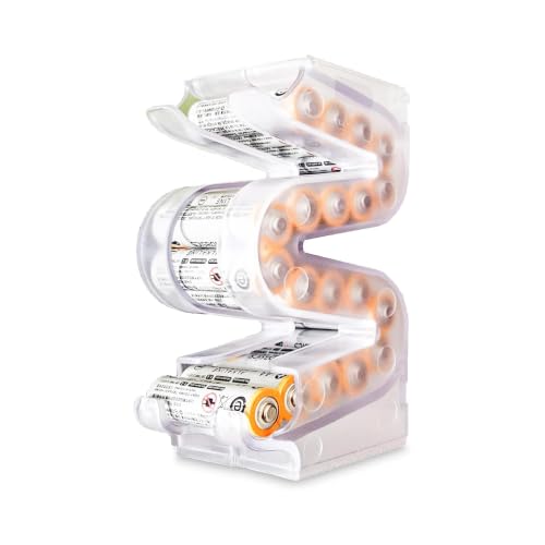 Battery Ladder Case - Battery Organizer & Dispenser (AA, Holds 20) - color: 1 - Pack, size: AA