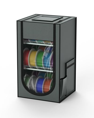 3D Printer Filament Storage Box, 30-Roll 3D Printer Filament Storage, Hard Fiber and Oxford Cloth Material, Water-Proof and dust-Proof for PLA/PETG/ABS/TPU/UV Resin and More