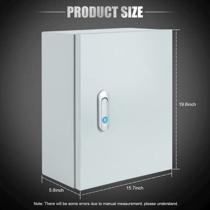 Steel Electrical Junction Box, Indoor&Outdoor Electrical Enclosure Box, Wall Mounted Waterproof&Dustproof Metal Box, Universal Electric Equipment Enclosure Box with Safety Locks and Mounting Plates - size: 20"×16"×6"