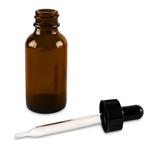 Super Z Outlet 1oz Glass Bottles with Glass Eye Dropper Dispenser for Essential Oils, Kitchen Tools, Chemistry Lab Chemicals, Colognes & Perfumes (6 Pack) (Cobalt Blue) (Brown) - color: Brown