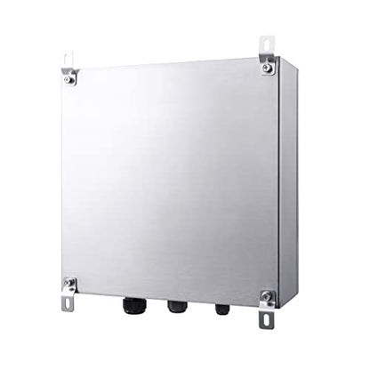 IP65 Weatherproof Stainless Steel Box Wall-Mounted Electronic Equipment Enclosure Box with Mounting Plate and Wall Bracket (16'' x 16'' x 6'')… - size: 16" x 16" x 6"