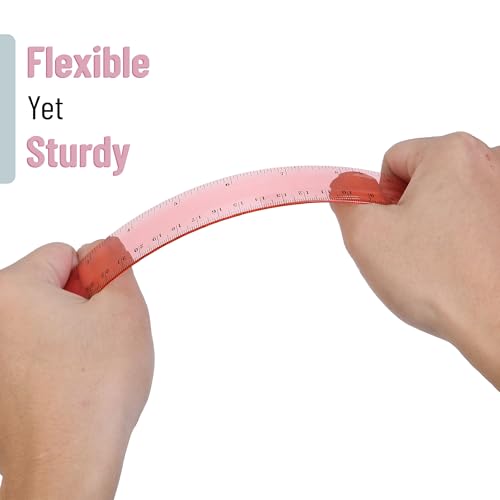 Mr. Pen- Plastic Ruler Set, 6 Pack, 12 Inch, Pastel Colors - color: Pastel, size: 12 inch, 6 Pack