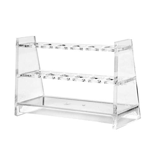 Driak 6 Sockets Transparent Plastic Test Tubes Rack Centrifuge Tube Rack Used for 10ml Centrifuge Tube - style: One Layers(10ML)