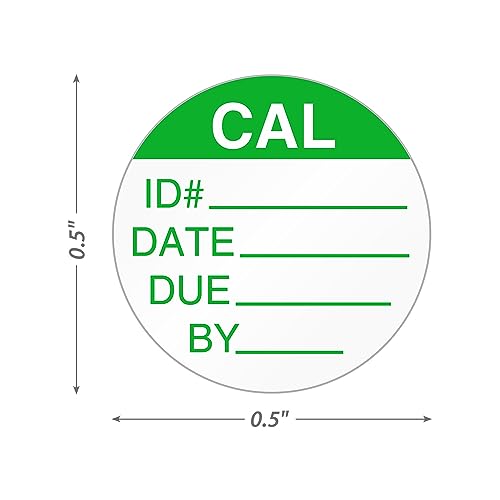 SmartSign Self Laminating Calibration Dot Labels | 0.5" x 0.5" Polyester with Clear Flap, Pack of 175, Made in USA - color: Green on White Self Laminating Labels