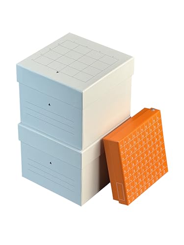 Cardboard Cryogenic Vial Storage Boxes Cryobox and Dividers 50ml 16well Pack of 2 - size: 50ML-16 Wells