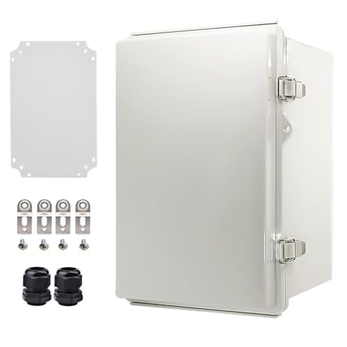 Outdoor Waterproof Electrical Box Junction Box Weatherproof IP67 ABS Plastic Enclosure Switch Router Project Box Electronics Enclosure with Mounting Plate Wall Bracket Grey 11.8"x7.9"x6.7" - color: Grey, size: 11.8" x 7.9" x 6.7"