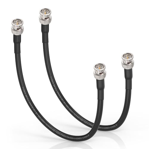 Superbat 3G 6G 12G SDI Cable 1ft Belden 1694A 75 Ohm BNC Male Cable 2-Pack - size: 1ft 2pcs