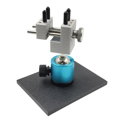 Mini Vise Tabletop Clamp for Model Building & Gunpla - 360° Rotating Spherical Base, Universal Bench Vice with 4 Columns for Irregular Shapes - Precision Tool for Jewelry Making & Crafts