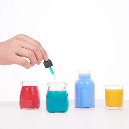 PH PandaHall Set of 12, Glass Eye Droppers for Essential Oil 5ml (1/6 Ounce) Pressure Rotating Cover Oil Droppers Pipettes Roller Tops for Essential Oil Bottles - color: Fit for 5ml bottle