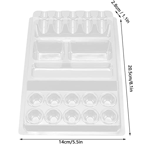 Zetiling 25pcs Tray, Plastic Disposable Ink Cup Tray Pigment Holder, Wide Range Of Applications, Ink Cup Design, Portable Plastic Material, Hold Ink and Needle