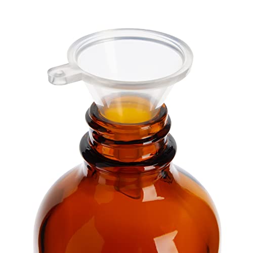 Juvale Amber Glass UV-Protected Amber Dark Glass Bottles with Droppers for Essential Oils & Travel Liquids - 4 Oz, 15-Pack, Apothecary Style - Leak-Proof Dropper Bottle Set with 6 Funnels