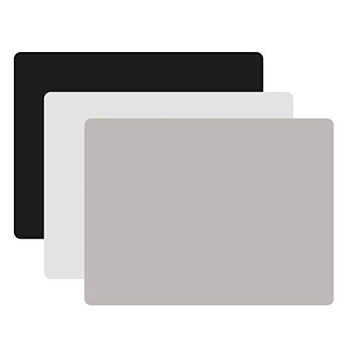 3 Pack Silicone Mat Large Sheets Mats for Crafts Resin Jewelry Molds - color: Black & Gray & Beige