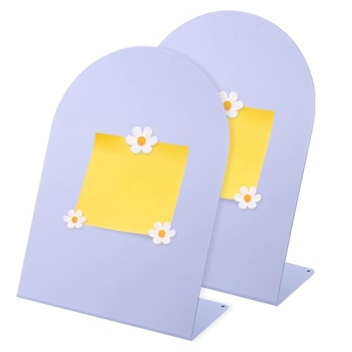 PATIKIL 2Pcs Magnetic Bulletin Board, Memo Magnet Display, Purple/White - color: Purple/White