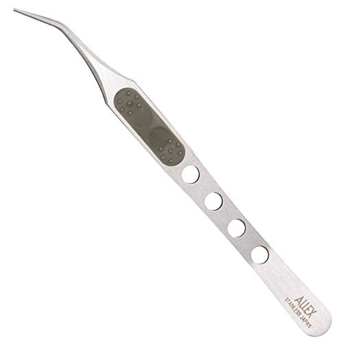 ALLEX Japanese Craft Tweezers Precision Fine Point Tips (Curved), Made in JAPAN, Pointy Tweezers for Crafting, Hobby, Jewelry Detail Work, Japanese Stainless Steel, Silver - color: Silver (Stainless), size: 4.5" Curved