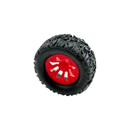 10PCS Toy Car Wheel RC Car Rubber Tire Wheel with 5PCS Round Rod Shaft Axles for RC Car Truck Robot DIY Model Toy Parts (2x44mm Red) - style: 2x44mm Red