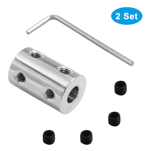 BokWin Rigid Coupling Set, 2 Pcs, 6mm to 6mm Shaft Coupler - size: 6mm to 6mm