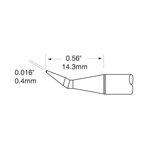 OK International - PTTC-701B - TWEEZER Cartridge, Solder, CONICAL 0.4MM