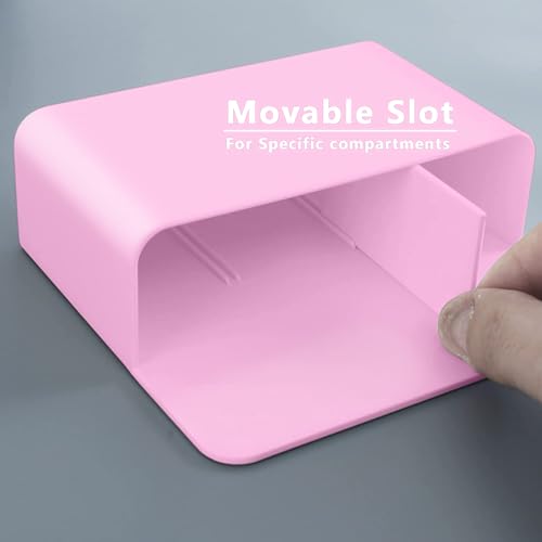 noonebutyou 2 Pcs Magnetic Marker Holder Dry Erase Marker Holder Wall Mount Self Adhesive Pen Holder Magnetic Marker Cup Holders for Whiteboard, Fridge, Home Office School (Pink) - color: Pink