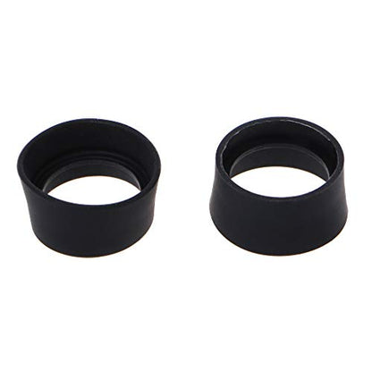 2 Pieces Soft Rubber Eyepiece Eye Shield 35-37mm Eye Guards Cups Eyepiece Covers Suitable for Binocular Microscope Black Rubber Black Rubber