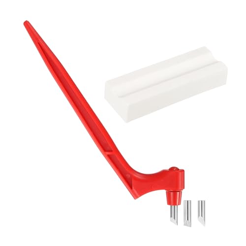 HARFINGTON Craft Cutting Tools 15/30/45 Degree Blades 360 Degree Rotating Blade Stainless Steel Cutter Pen Knife with Sharpening Stone for DIY Crafts Stencils Scrapbooks, Red - color: Red