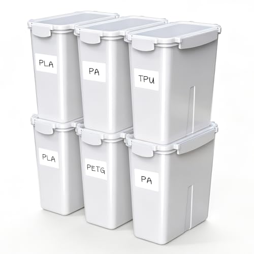 Filament Storage Box 6 Pack 3D Printing Filament Container with Thick Seal