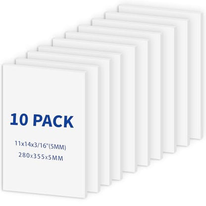 White Foam Boards Styrofoam 10 Pack Premium Foam Core Board, 11x14 Inch White Poster Board - Ideal for School Projects, Presentations and DIY Crafts - 3/16" Thick (5mm) - size: 11" x 14"-10PCS