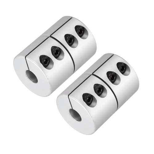 MECCANIXITY 2 Pcs 8 to 10mm Shaft Coupling 45mm Length 32 Diameter Clamp Shaft Coupler Aluminum Alloy Joint Connector Stepper Motor Coupler for 3D Printer CNC Machine DIY Encoder - size: 8 to 10mm