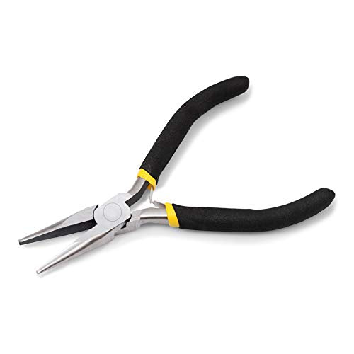 Mini Long Nose Pliers for Jewelry Making 4.5-Inch Needle Nose Pliers with Smooth Jaw Chain Nose Pliers Spring Loaded Pliers Jewelry Repair Pliers Beading Jewelry Repair Tool - size: Chain Nose