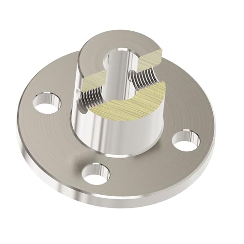 2Pcs 3mm Flange Shaft Coupling, Rigid Coupling - size: 3mm id-10mm od