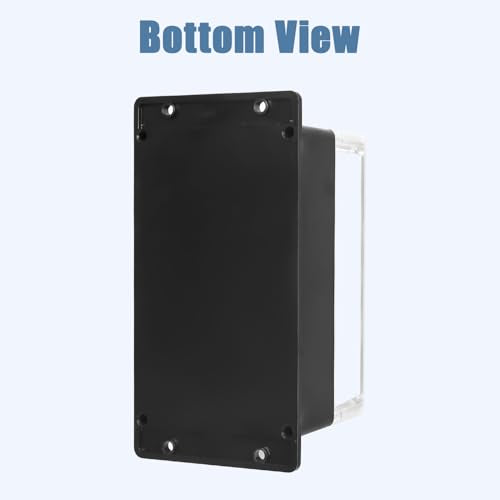 Project Box IP65 Waterproof ABS Plastic Electrical Junction Box with Clear Cover Enclosure with Fixed Ear, Black 7.8"x 4.7"x 4.4"(200x120x113mm)(Pack of 1) - color: 1 pack, size: 7.8"x 4.7"x 4.4"