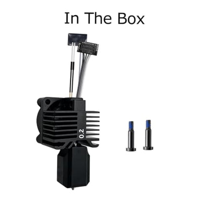 Bamboo Lab P1 Hotend Assembly Complete with Stainless Steel 0.2mm Nozzle,Ceramic Heater,Thermistor, Cooling Fan,Silicone Sock for P1S P1P 3D Printer Extruder Heating Block Replacement - size: 0.2MM, style: P1 Series