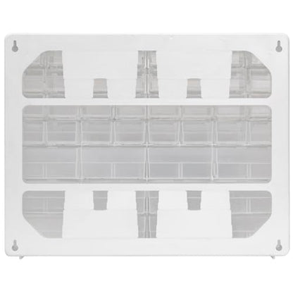 Akro-Mils 64-Drawer Plastic Storage Cabinet, 20" W x 6" D x 16" H, White - color: White, size: 64 Drawer, style: 1 Pack