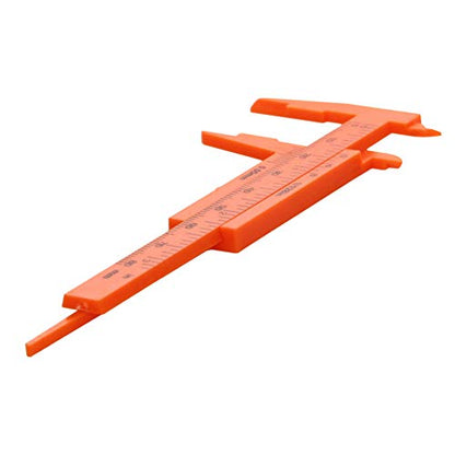 Utoolmart 5Pcs Vernier Caliper 80mm / 3.1-inch Plastic Measuring Tool for Precision Measurements Outside Inside Depth (Orange - size: 80mm Orange