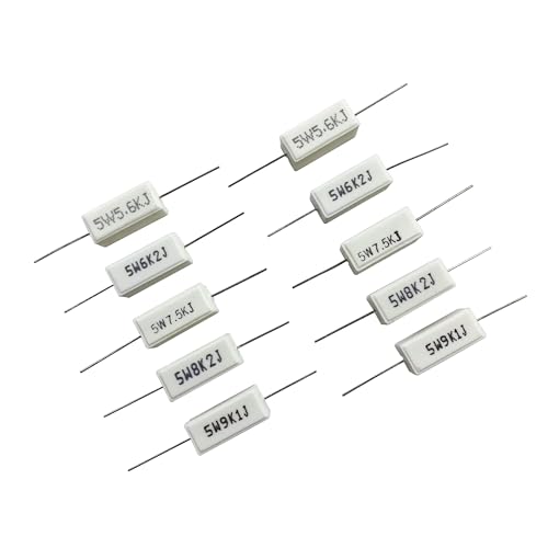 30 Values 5W Ceramic Cement Resistor Kit 100 ohm-100K ohm - size: 100Ω-100K Ω 60 PCS