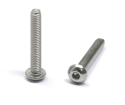 iexcell 100 Pcs M2.5 x 16mm Thread Pitch 0.45 mm Stainless Steel 304 Hex Socket Button Head Cap Screws Bolts Kit - size: M2.5 x 16mm