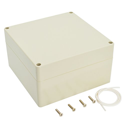 LeMotech Waterproof Dustproof IP65 ABS Plastic Junction Box Universal Electric Project Enclosure Pale Gray 6.3 x 6.3 x 3.54 inch (160 x 160 x 90 mm) - size: 6.3"x 6.3"x 3.5"