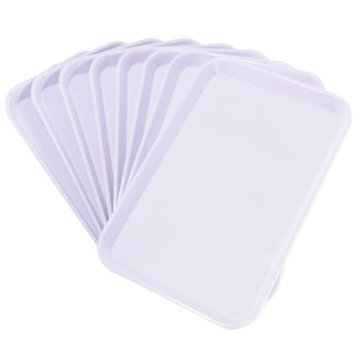LA MIERE 8Pcs Autoclavable Dental Procedure Tray Lockable Set up Flat Trays Size B (Ritter),Plastic Instrument B-Lok Flat Trays, 13.25 x 9.75X 0.875 Inches (8, Gray Lilac) - color: Gray Lilac, size: 8