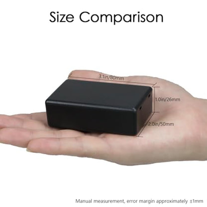 LeMotech Project Box 10 Pieces ABS Plastic Electrical Project Case Small Junction Box for Electronics Black 3.1 x 2.0 x 1.0 inch (80 x 50x 26 mm) - size: 3.1" x 2.0" x 1.0"(10pc)