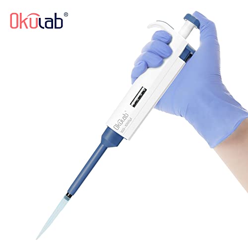 100-1000μl Pipette, Single-Channel Micropipette, High-Accurate, Manual Adjustable Mechanical Pipette, Variable Volume, Autoclavable, TPMP1000A1 - style: 100-1000μl