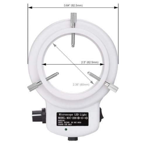 AmScope LED-144W-ZK 144 LED Ring Light Illuminator, White - style: Illuminator