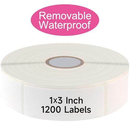 1200 Blank Removable Freezer Labels with Perforation Line for Easy Distribution and Use. Waterproof and Oil-Resistant, Suitable for Food Containers, Jars, and Kitchen Organization.(1 "x 3") - size: 1200 Pcs - 1 "x 3"
